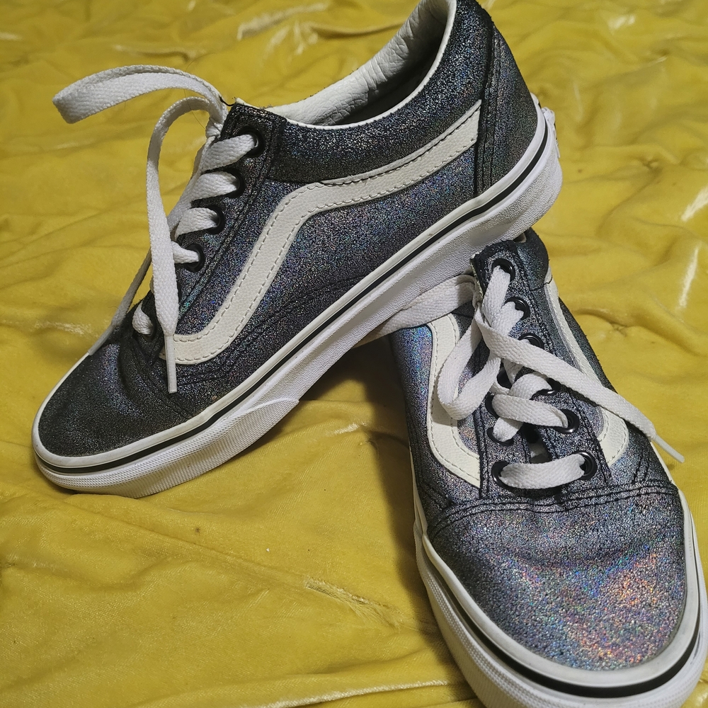 Vans Kids Shimmering Black Sneakers